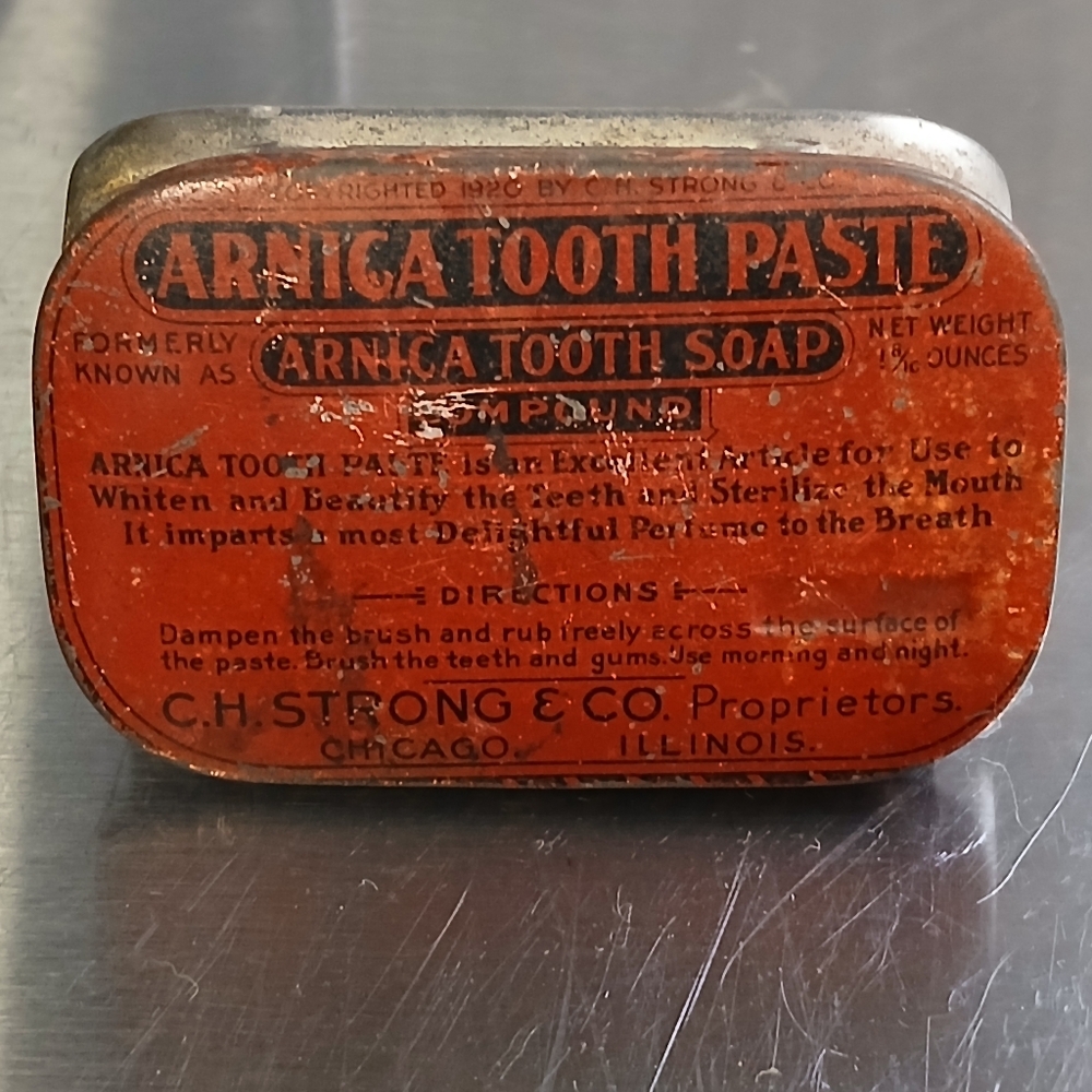 1920s Arnica Tooth Paste Tin